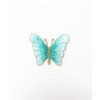 Small green BUTTERFLY W1.5" X H1.3" Iron On Embroidered Applique Patch  3593