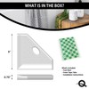 Questech 5" Corner Shower Footrest, Retrofit Shaving Shelf for Inside