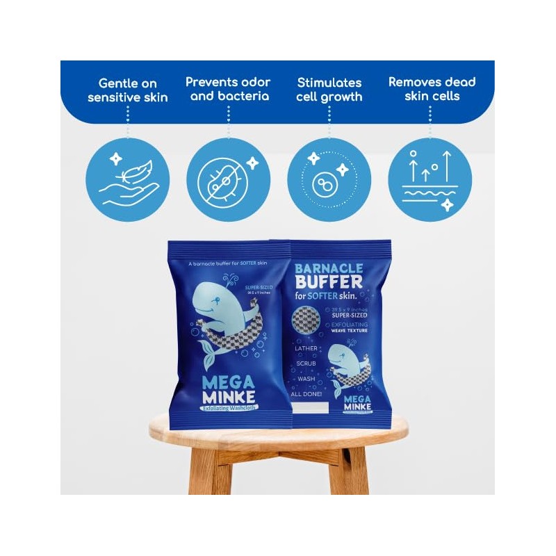Kent Mega Minke Paño Exfoliante Piel Súper Suave Trapo Lavado