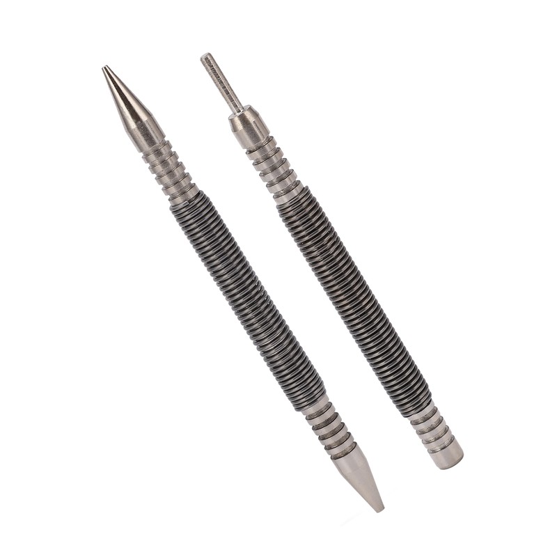 2pcs Hinge Pin Punch Set Spring Loaded Design Carbon Steel