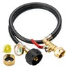 Propane Refill Adapter Hose with Gauge & Control Valve! Extend,