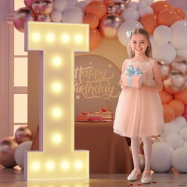 Marquee Letters 4 Feet Tall, 4FT Marquee Light Up Letters I, Large Marquee Letter for Party Decoration, Birthday Marry Me Wedding Baby Shower Graduation Decor, Assembly Needed