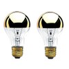 Bulbrite 60A19HG 60-Watt A19 Bulb, Half Gold, Medium Base -