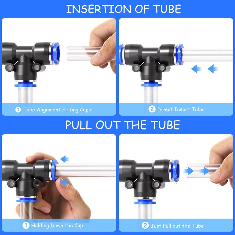 WEZCHUGHAOL ﻿Pneumatic Quick Connect Fittings Kit 40-Piece 6mm - Leakproof