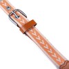 Eddie Bauer Women's Cascade Woven Belt with Metal Buckle, Coral,