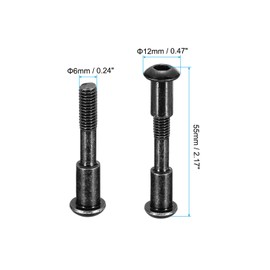 PATIKIL Fixed Bolt Screw, 2 Pack Folding Shaft Locking Screw Folding Place Fixed Bolt Replacement Parts Compatible for M365 Electric Scooters, Black