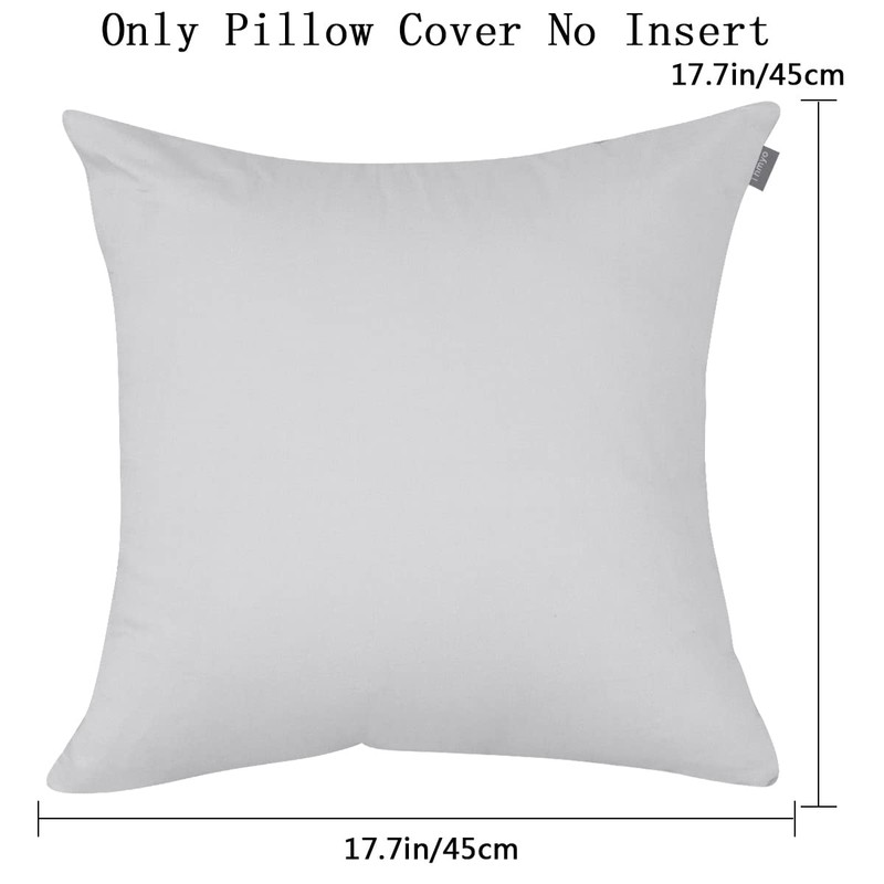 4-Pack Cotton Comfortable Solid Decorative Throw Pillow Case Square Cushion