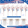 SiliFine 4 Sets 4th of July Centerpieces for Tables Red