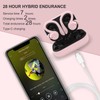 Pink Wireless Earbuds with Earhooks Bluetooth Earbuds with Ear Hook