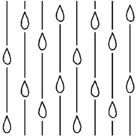 7" Rain Drops Quilting Stencil by QCI - EL314