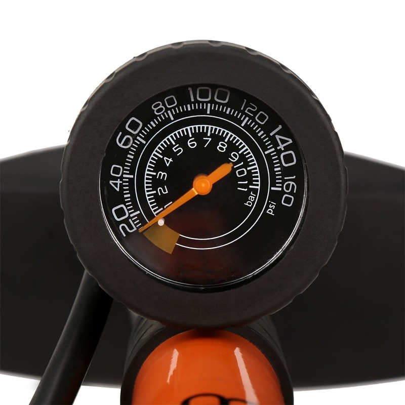 Speedrid Bicycle Floor Pump with Large Gauge, 160 PSI, Reversible
