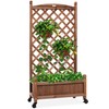 Best Choice Products 60in Wood Planter Box & Diamond Lattice