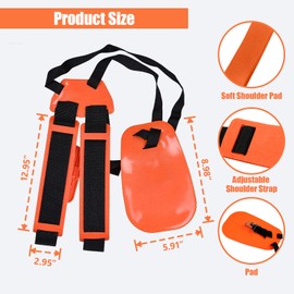 Bemaxy Lawn Mower Trimmer Harness Strap - Adjustable Grass Brush Cutter Shoulder Strap Garden Aid Parts