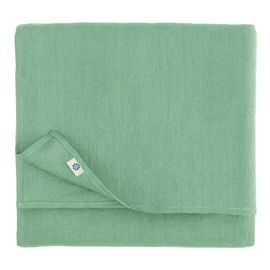 Linen & Cotton Tablecloth Table Linen Cloth Cover Hygge - 100% Linen, Mint Green (140 x 200 cm) Rectangular Washable Table Cloth for Home Kitchen Dining Table Decoration Restaurant Hotel Summer Party