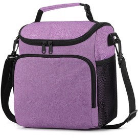 UYLIA 10L Cool Bag Small Women Men with Five Pockets, Insulated Lunch Bag with Adjustable Shoulder Strap, Lunch Box for Adults, Work, School, Picnic, Beach