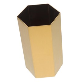 jojofuny Stainless Steel Hexagonal Pen Holder Compact Desktop Organizer Stylish Six Sided Design for Office Home Classroom Makeup Brush Storage