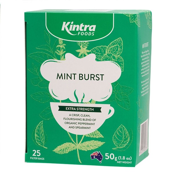 Kintra Foods 25 Herbal Tea Bags Mint Burst