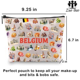 Brussel Gift Belgium Lover Cosmetic Bag Belgium Flag Gift Belgium Pride Gift Belgium Landmark (Belgium)