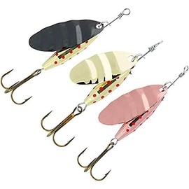 Abu Garcia 3 Pack Reflex Spinner – Assorted Fishing Spinners for Freshwater Angling – Ideal for Trout, Perch, Pike, and Bass – Versatile Lures for Casting, Trolling, and Jigging, Assorted 4.5 cm
