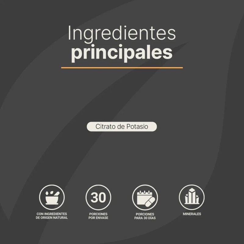 Citrato Potasio 120 Cápsulas Potassium Citrate Life