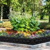 4 Pcs Black Faux Stone Garden Fence, Landscape Edging Border