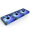 AsiaHorse COSMIQ-RE-Black 120mm Case Fan, Infinity Mirror FDB Reverse Fan