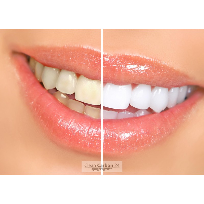 CleanCarbon24 Activated Carbon Teeth Whitening Powder Mint, 100% Natural, Vegan,