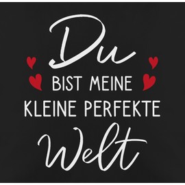 Shirtracer Cushion 50 x 50 cm – Valentine's Day Partner Ideas – Du bist meine kleine perfekte Welt – 50 x 50 cm – Black – Anniversary Gift for Him Walentinstag hab Dich lieb liebes Liebe für