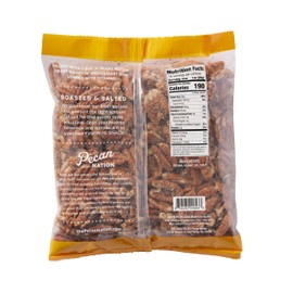 Pecan Nation Roasted & Salted Georgia Pecan Halves 16 oz., Natural, No preservatives, Antioxidant-Rich, Low Carb, Dry Roasted, Healthy Nut Snack for Adults and Kids (2 Pack)