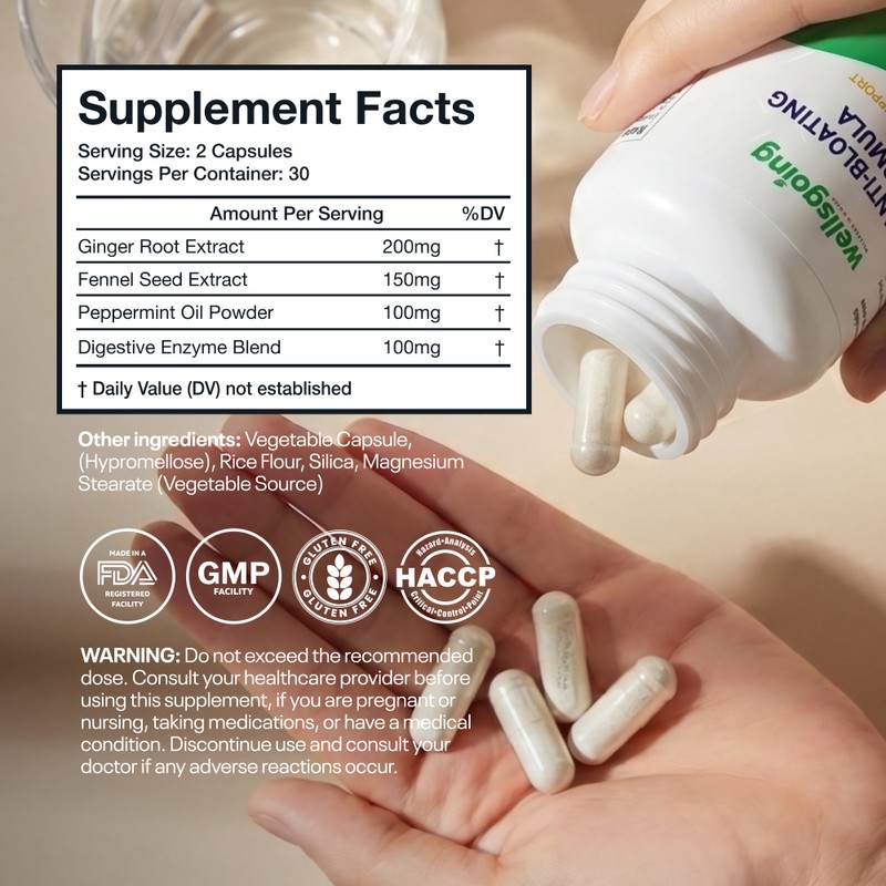 Anti-Bloating Formula – Digestive Enzymes & Herbal Blend for Bloating