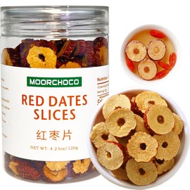 Premium Red dates slices-Jujube slices-Selected Dried Fruit-4.23oz/120g100% Natural 红枣片(Red dates slices)