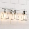 HAHZT Industrial Bathroom Vanity Lights: 3-Lights Silver Brushed Nickel Vintage