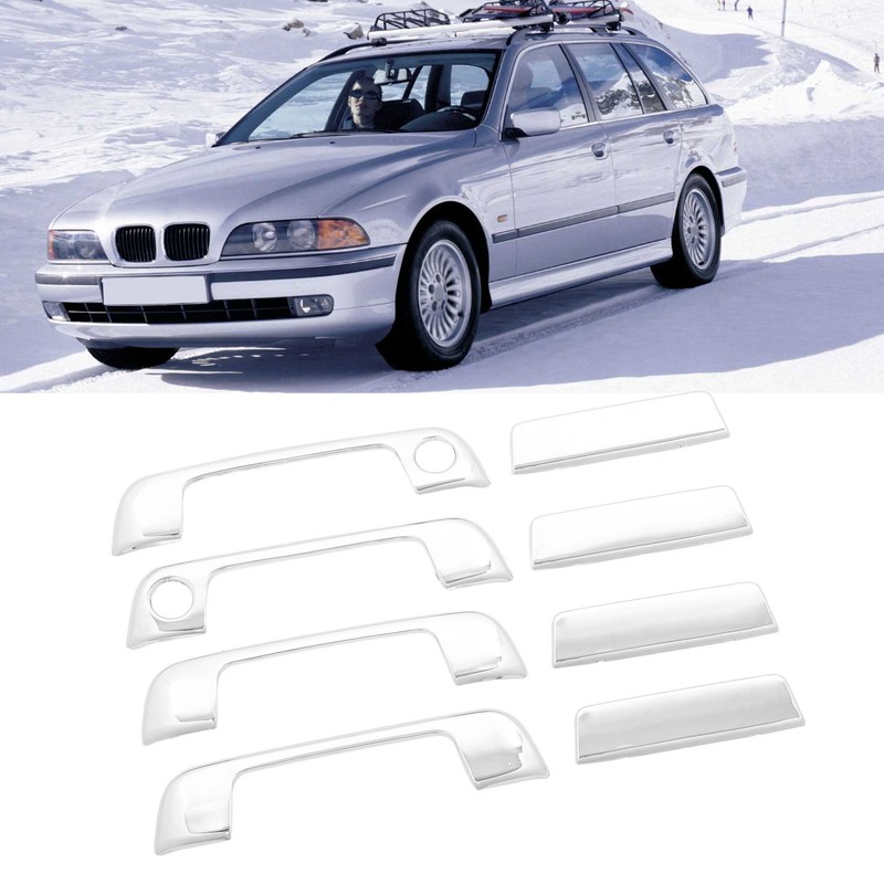 4 Sets Exterior Door Handle Cover ABS Chrome Weatherproof Replacement