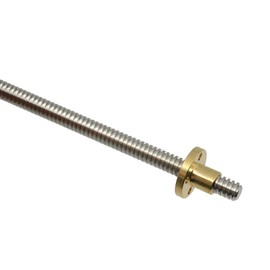 ReliaBot 450mm T8 Tr8x2 Lead Screw and Brass Nut (Acme Thread, 2mm Pitch, 1 Start, 2mm Lead) for LCD DLP SLA 3D Printer and CNC Machine Z Axis