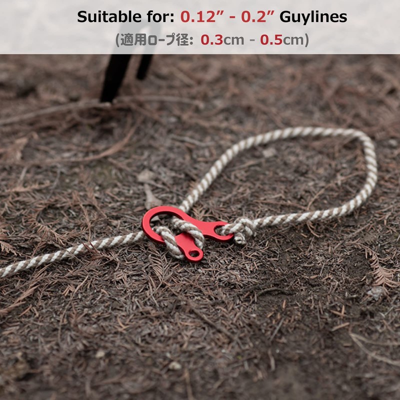 Azarxis Aluminum Guyline Tensioner Guy Rope Adjuster Wind Cord Buckle