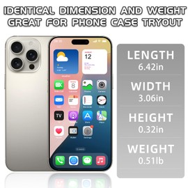 Dummy Fake Phone Model, Looks Like The Real Phone Compatible with Phone 16 PM, for Cell Phone Store Display or Send a Toy Phone for Kids (16ProMax,Natural Titanium,The Screen is Printed with Patterns)