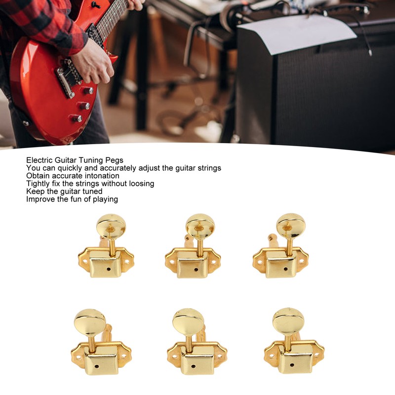 6 Pcs String Tuning Pegs 3L3R High Strength Metal Machine