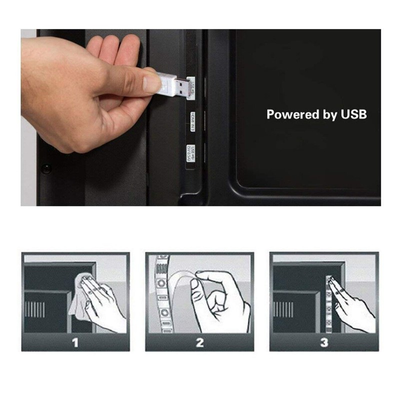 CPLID USB Powered LED Strip Lights TV Backlights Kit for