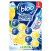 Bloo Power Active Toilet Rim Block Lemon, 2 x 50g