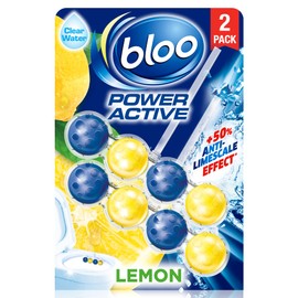 Bloo Power Active Toilet Rim Block Lemon, 2 x 50g