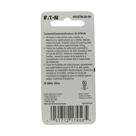 Bussmann - BP/ATM-20-RP 0408.1332 BP/ATM-20 20 Amp Fast Acting Mini-Fuse