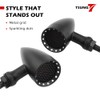 TSUNG 2PCS Motorcycle Rear Turn Signals LED Bullet SMD Blinkers
