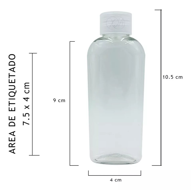 Xena Envase Para Gel Antibacterial 60 Ml Paquete Con 70