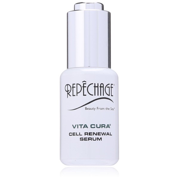 Repechage Vita Cura Renewal Serum Natural Anti-Aging Face Moisturizer with Hyaluronic Acid, Marine Seaweed, Antioxidant EGCG, & Vitamin K to Brighten, Smooth and Even Tone for Men and Women 1 fl Oz