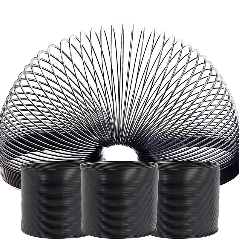 The Dreidel Company Black Metal Coil Spring, Goody Bag Fillers,