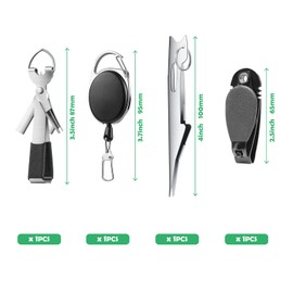 Yauhar 4Pcs Fishing Knot Tying Tool Set, Fishing Line Cutter Clipper, Hook Sharpener, Hook Eye Needle, Tackle Accessorizes for Fly Fishing
