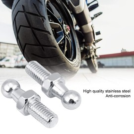 Ball Bolt, Ball Bolt Screw 10 mm M8 Car Stainless Steel Silver Ball Bolt Suitable for Gas Struts Ball Head Cover (Pack of 2)