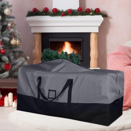BSTGE Christmas Tree Storage Bag, Fits Up to 7.5 Ft Artificial Trees, Heavy-Duty Waterproof Storage Bags with Reinforced Handles, Dual Zippers & Card Slot, 600D Oxford Extra Large Moving Bags