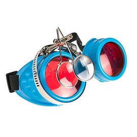 4sold Loupes Steampunk Antique Copper Cyber Goggles, Rave, Goth, Vintage, Victorian Sunglasses, Includes Free Sunglasses Lens and Additional Stickers -