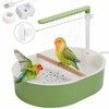 Lonepetu Automatic Parakeet Bird Bath Shower, Quiet Circulating Parrot Bathtub